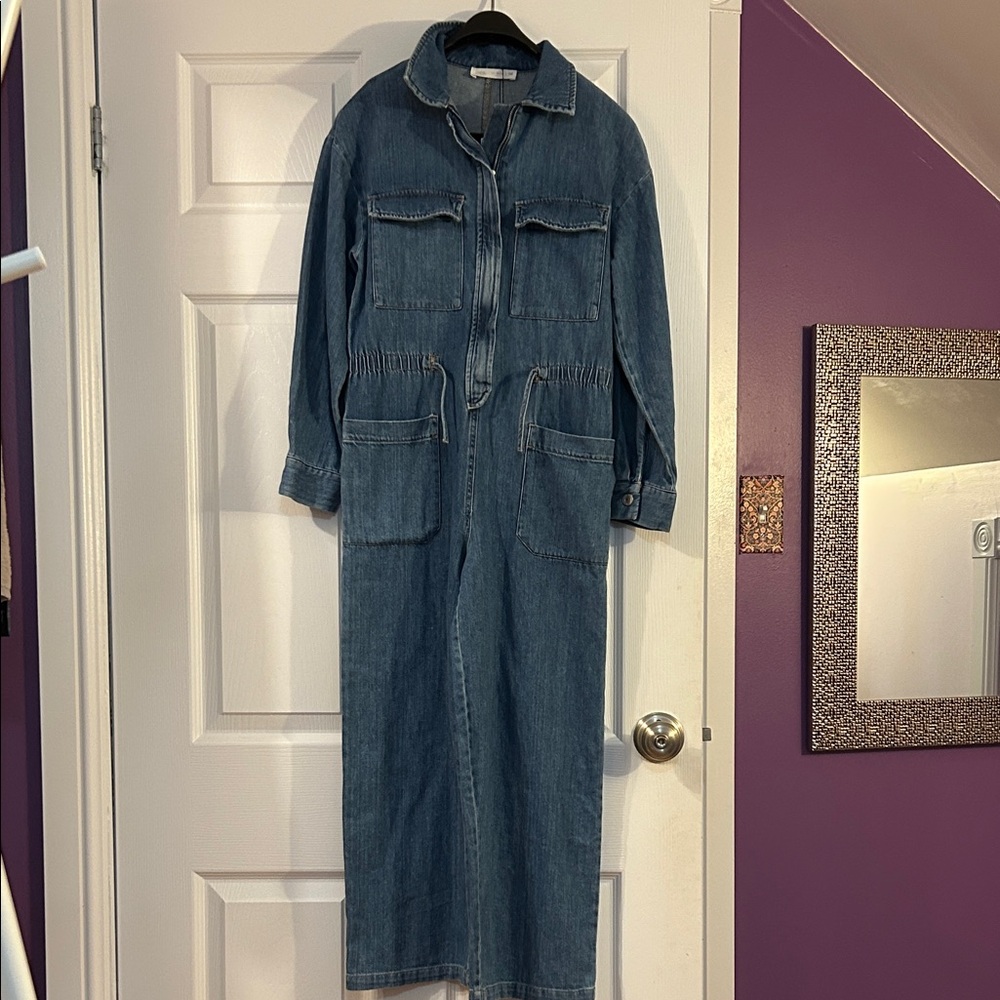 NWT Zara Blue Denim Kids Jumpsuit